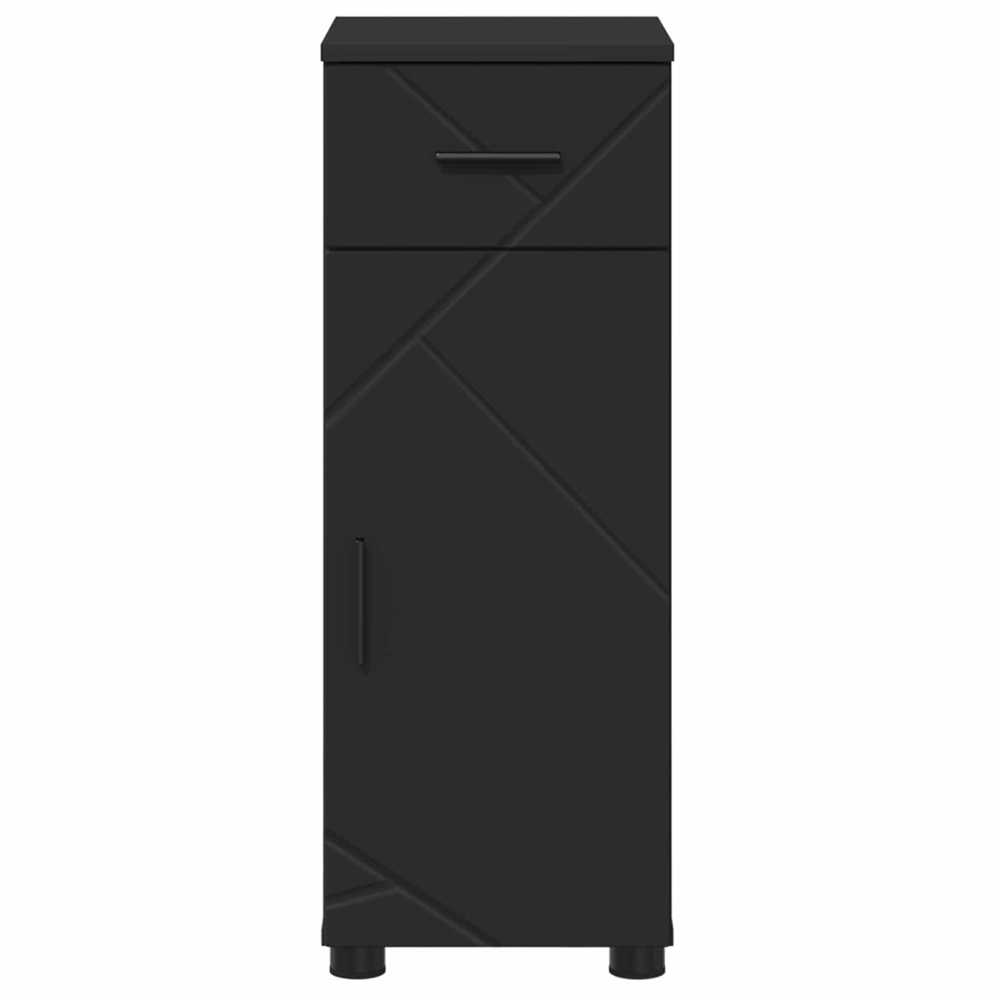 Bathroom Cabinet Black 30 x 35 x 80 cm Engineered wood & Metal