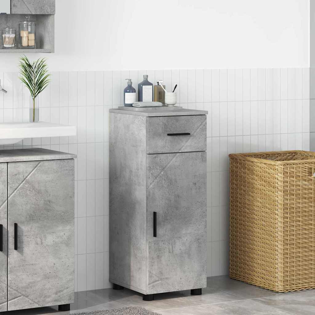 Bathroom Cabinet with Drawer Concrete Grey 30 x 35 x 80 cm