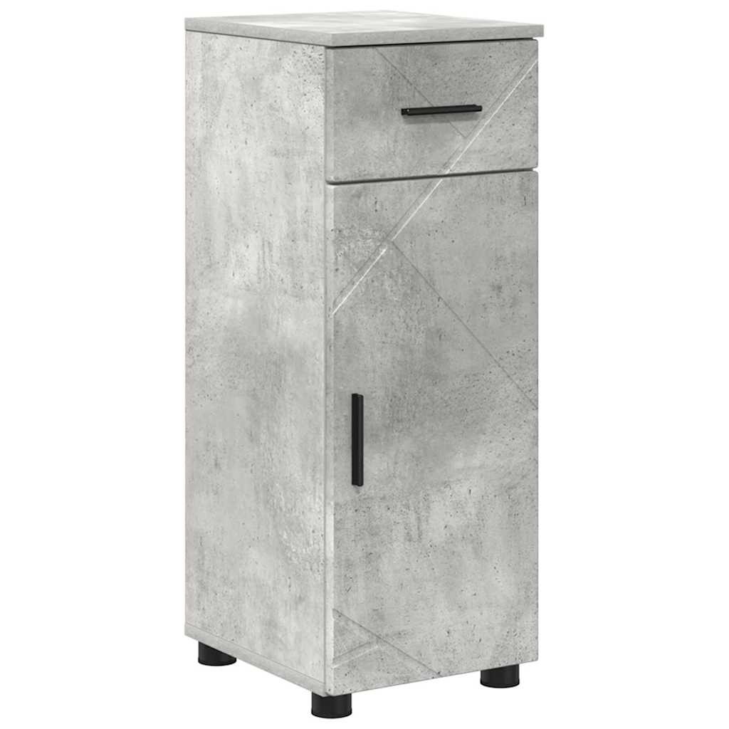 Bathroom Cabinet with Drawer Concrete Grey 30 x 35 x 80 cm