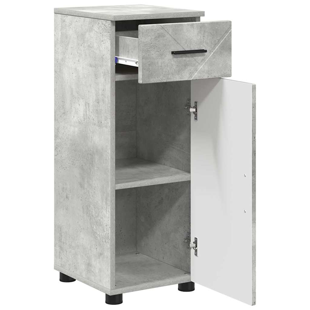 Bathroom Cabinet with Drawer Concrete Grey 30 x 35 x 80 cm