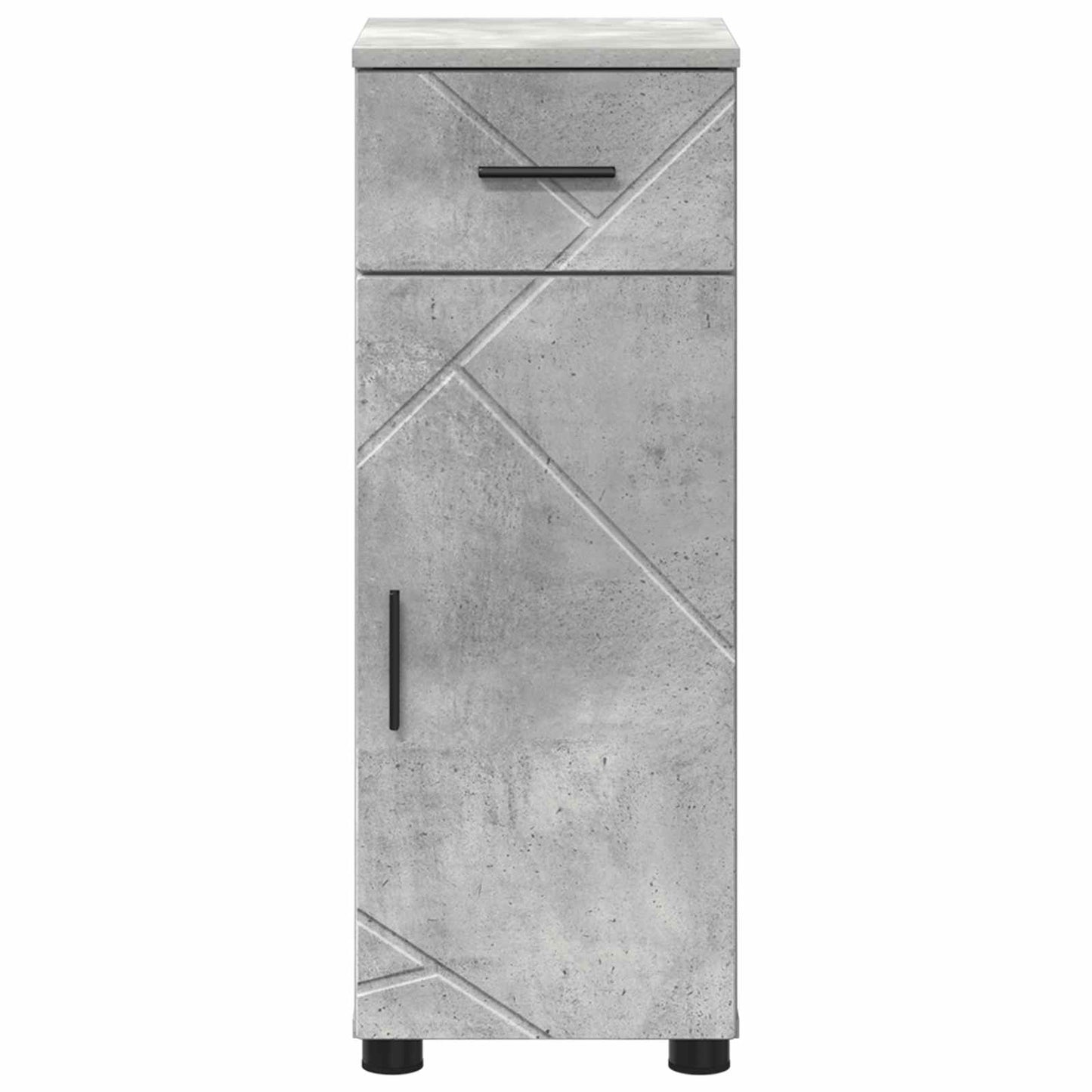 Bathroom Cabinet with Drawer Concrete Grey 30 x 35 x 80 cm