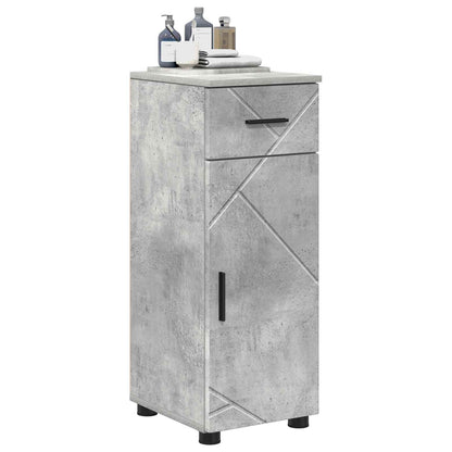Bathroom Cabinet with Drawer Concrete Grey 30 x 35 x 80 cm