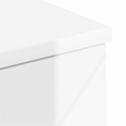 Bathroom Cabinet with Drawer High Gloss White 30 x 35 x 80 cm