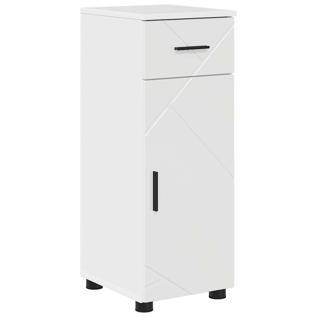 Bathroom Cabinet with Drawer High Gloss White 30 x 35 x 80 cm