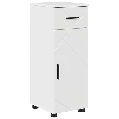 Bathroom Cabinet with Drawer High Gloss White 30 x 35 x 80 cm