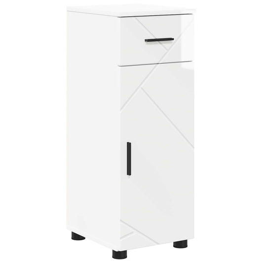 Bathroom Cabinet High Gloss White 30 x 35 x 80 cm