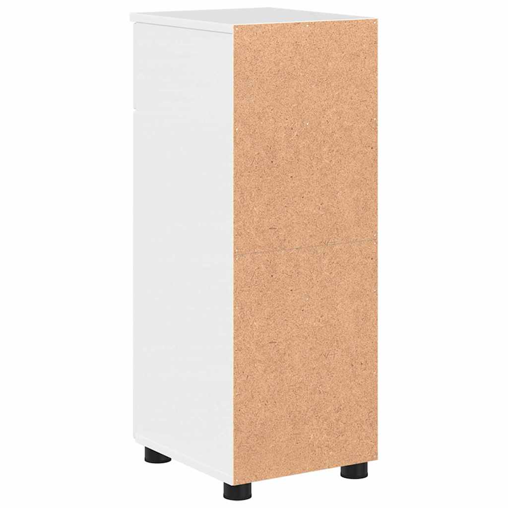 Bathroom Cabinet with Drawer High Gloss White 30 x 35 x 80 cm