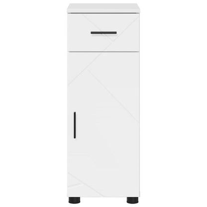 Bathroom Cabinet with Drawer High Gloss White 30 x 35 x 80 cm