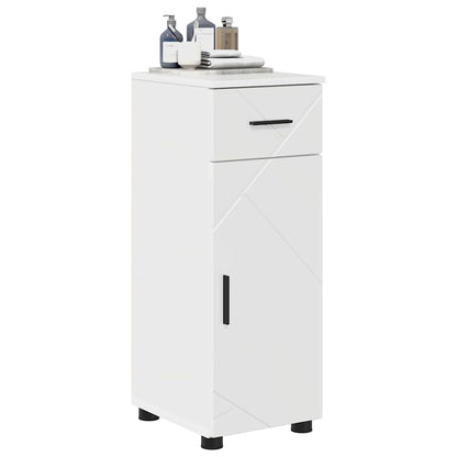 Bathroom Cabinet with Drawer High Gloss White 30 x 35 x 80 cm