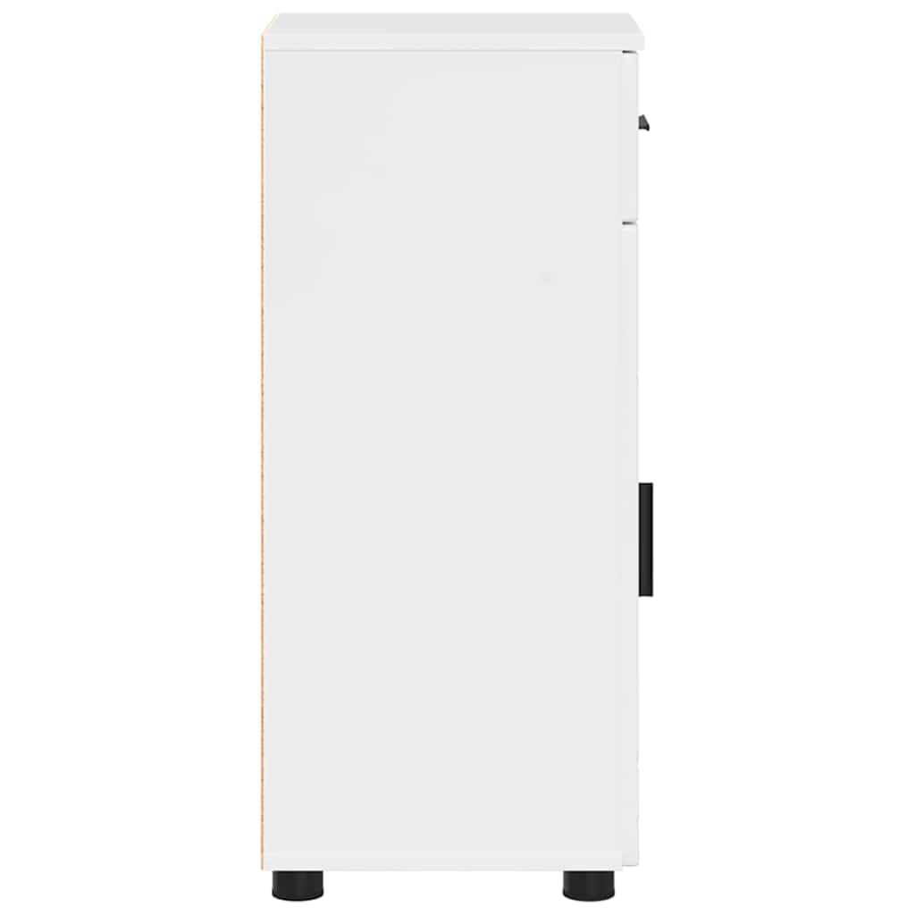 Bathroom Cabinet with Drawer High Gloss White 30 x 35 x 80 cm