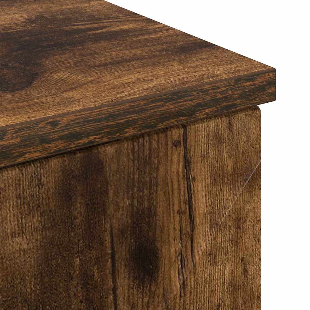 Bathroom Cabinet with Drawer Smoked Oak 30 x 35 x 80 cm