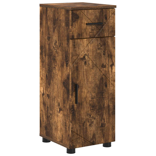 Bathroom Cabinet Smoked Oak 30 x 35 x 80 cm