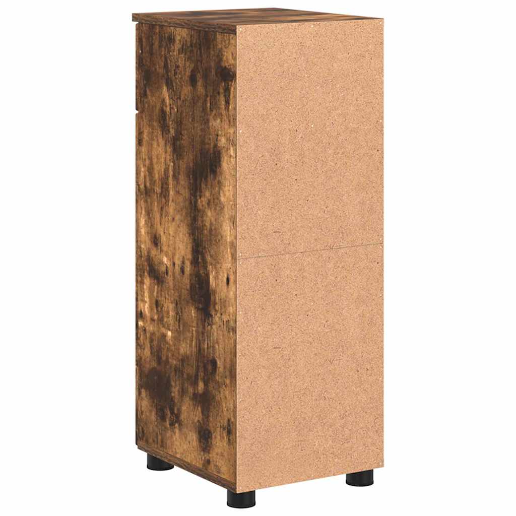 Bathroom Cabinet with Drawer Smoked Oak 30 x 35 x 80 cm