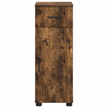 Bathroom Cabinet with Drawer Smoked Oak 30 x 35 x 80 cm