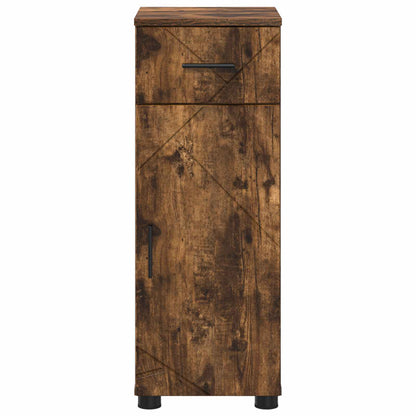 Bathroom Cabinet with Drawer Smoked Oak 30 x 35 x 80 cm
