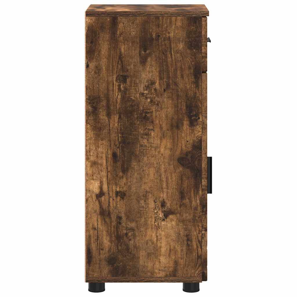 Bathroom Cabinet with Drawer Smoked Oak 30 x 35 x 80 cm