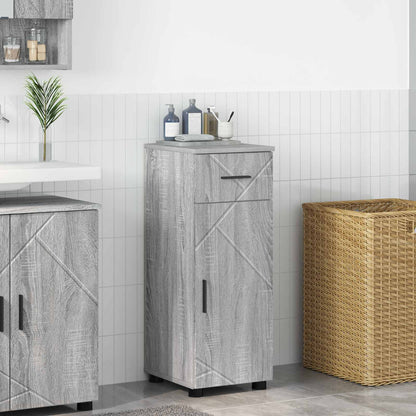 Bathroom Cabinet with Drawer Grey Sonoma 30 x 35 x 80 cm