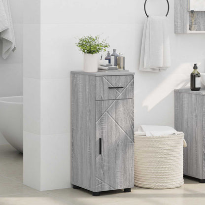 Bathroom Cabinet with Drawer Grey Sonoma 30 x 35 x 80 cm