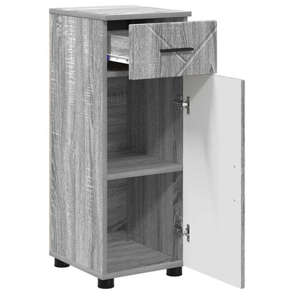 Bathroom Cabinet with Drawer Grey Sonoma 30 x 35 x 80 cm