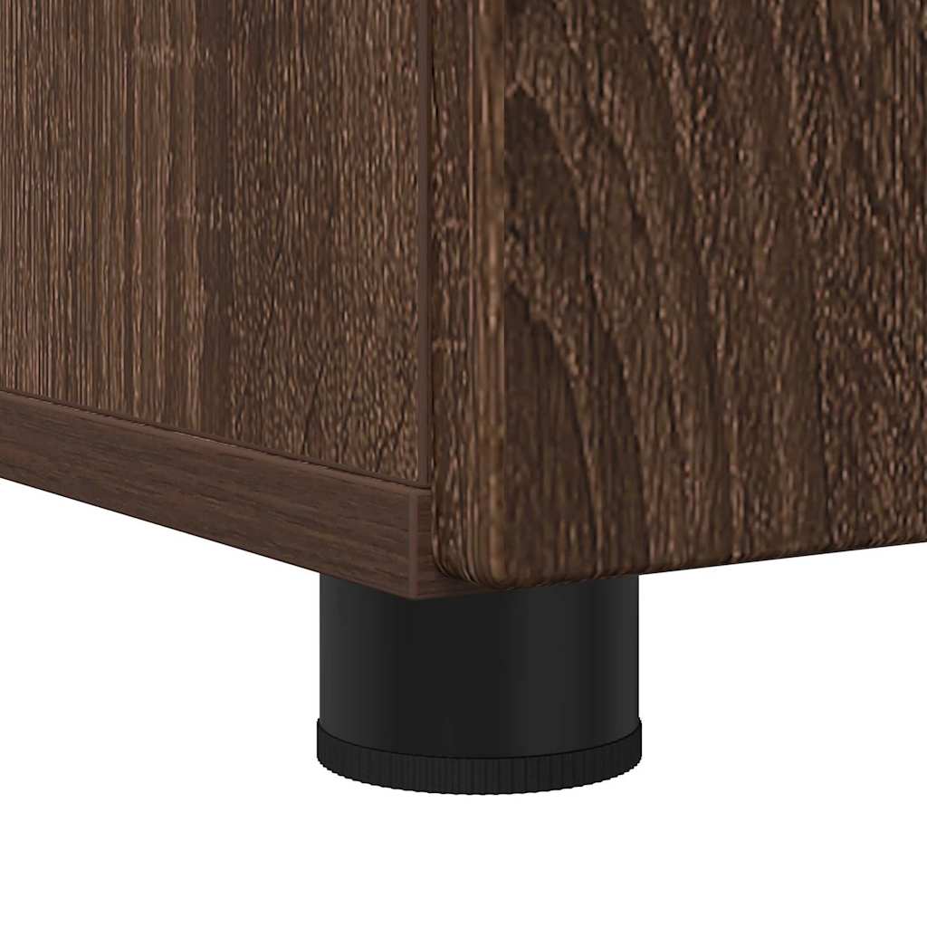 Bathroom Cabinet with Drawer Brown Oak 30 x 35 x 80 cm