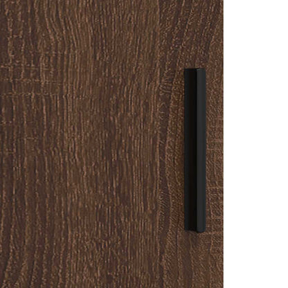 Bathroom Cabinet with Drawer Brown Oak 30 x 35 x 80 cm