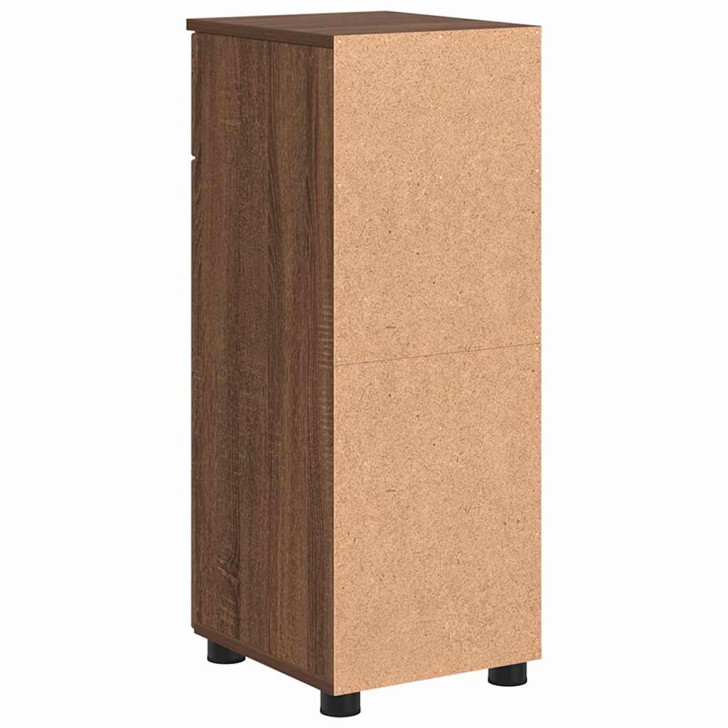 Bathroom Cabinet with Drawer Brown Oak 30 x 35 x 80 cm