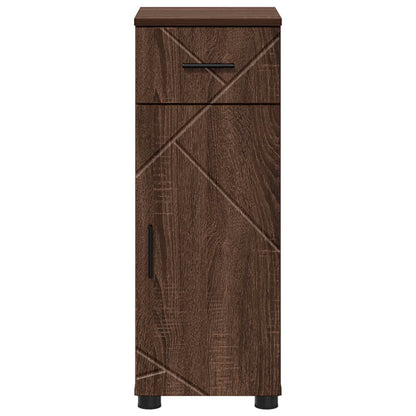 Bathroom Cabinet with Drawer Brown Oak 30 x 35 x 80 cm