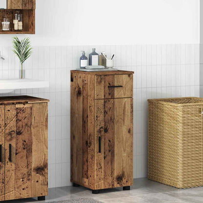 Bathroom Cabinet with Drawer with Door Old Wood 30 x 35 x 80 cm