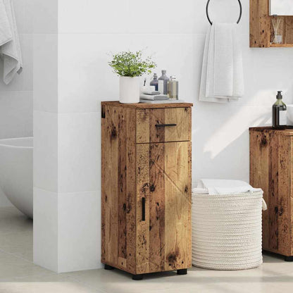Bathroom Cabinet with Drawer with Door Old Wood 30 x 35 x 80 cm