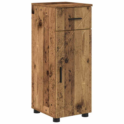 Bathroom Cabinet with Drawer with Door Old Wood 30 x 35 x 80 cm