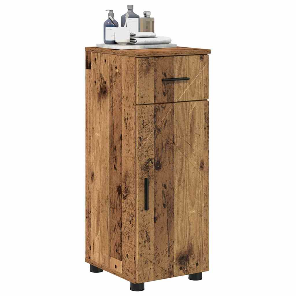 Bathroom Cabinet with Drawer with Door Old Wood 30 x 35 x 80 cm