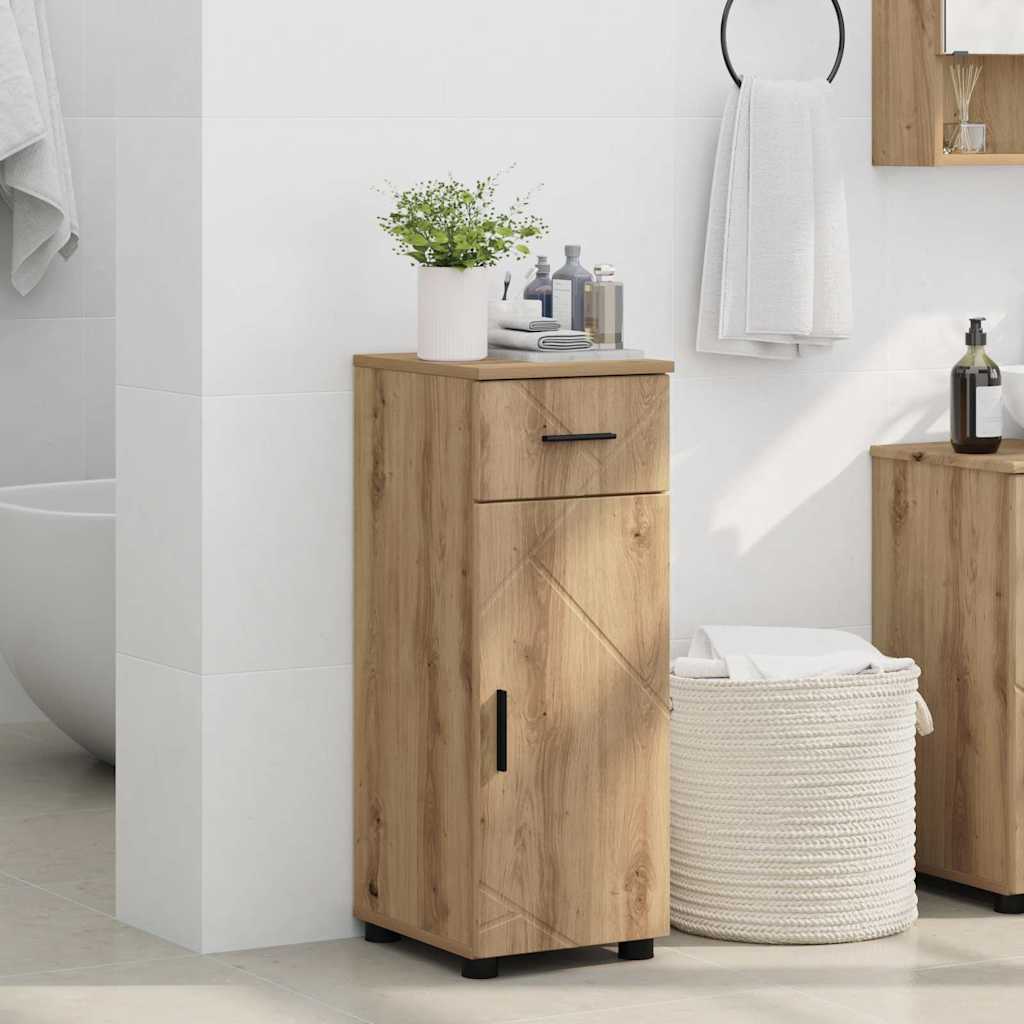 Bathroom Cabinet with Drawer Artisan Oak 30 x 35 x 80 cm