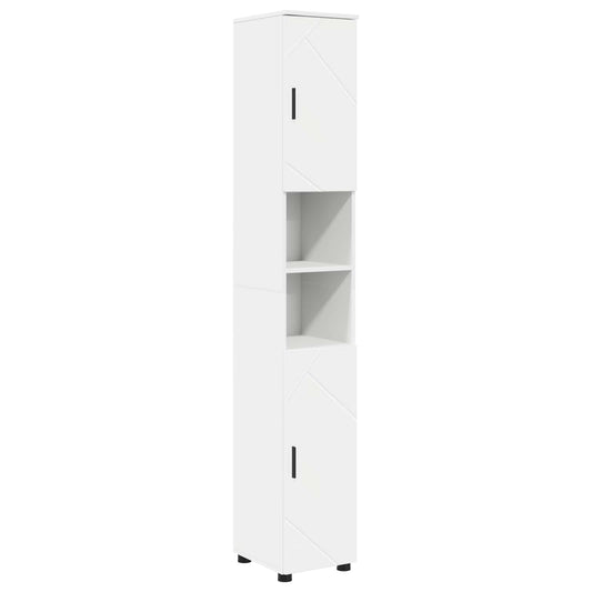 Bathroom Cabinet White 30 x 35 x 192 cm Engineered wood, Metal