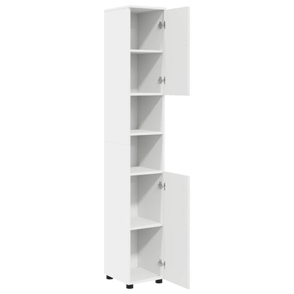 Bathroom Cabinet White 30 x 35 x 192 cm Engineered wood & Metal