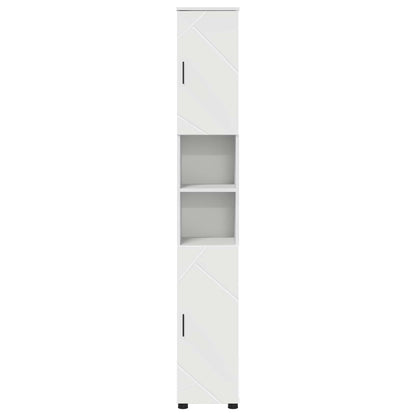 Bathroom Cabinet White 30 x 35 x 192 cm Engineered wood & Metal