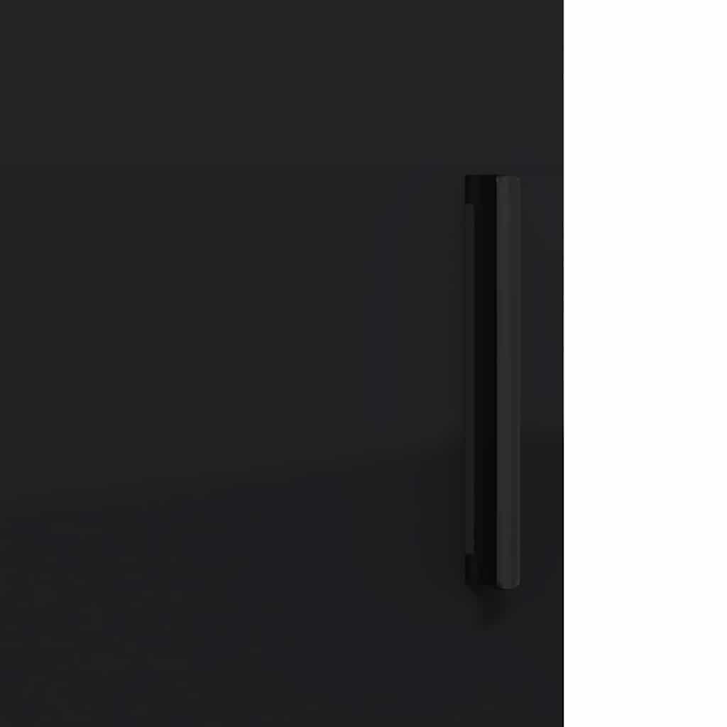 Bathroom Cabinet Black 30 x 35 x 192 cm Engineered wood & Metal