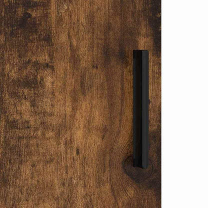 Bathroom Cabinet with Storage Smoked Oak 30 x 35 x 192 cm