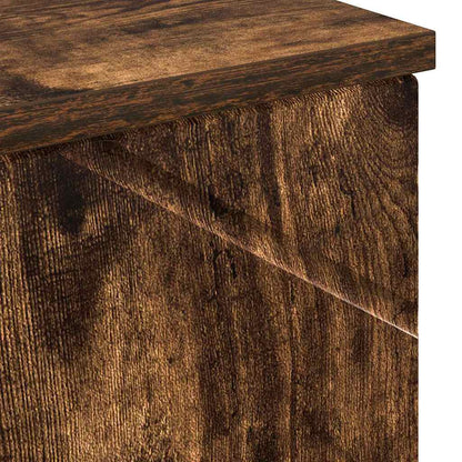 Bathroom Cabinet with Storage Smoked Oak 30 x 35 x 192 cm