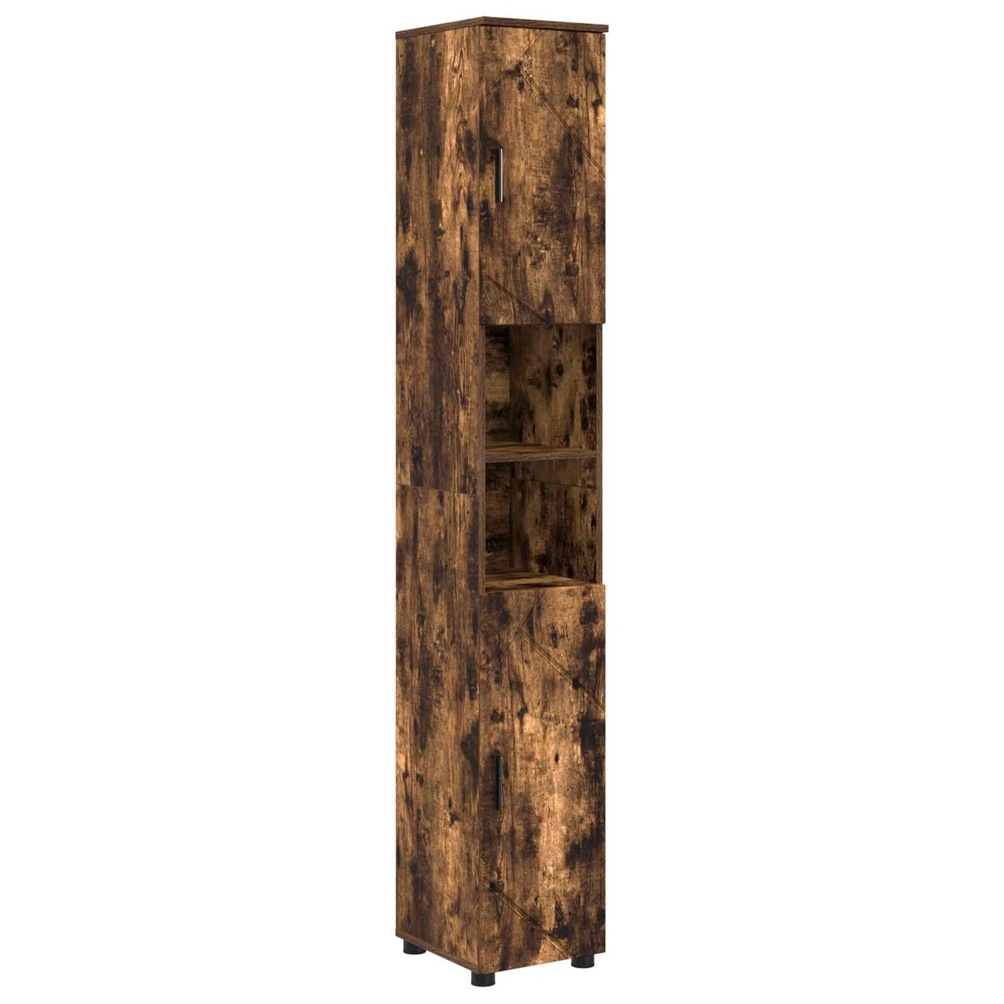 Bathroom Cabinet Smoked Oak 30 x 35 x 192 cm