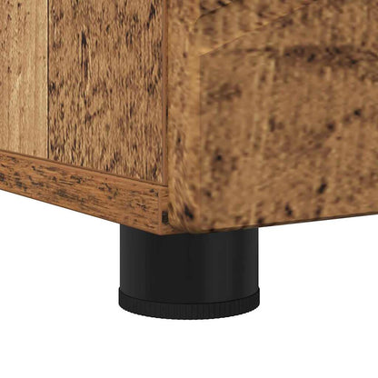 Bathroom Cabinet with Storage Old Wood 30 x 35 x 192 cm
