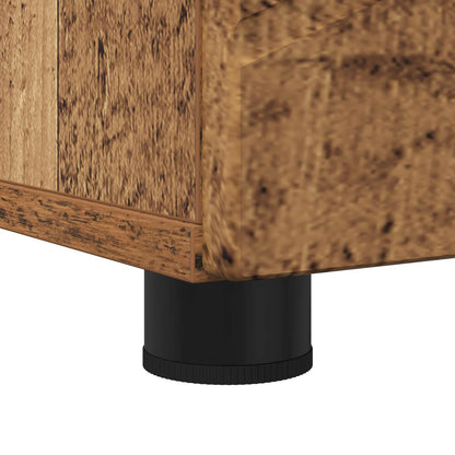 Bathroom Cabinet with Storage Old Wood 30 x 35 x 192 cm