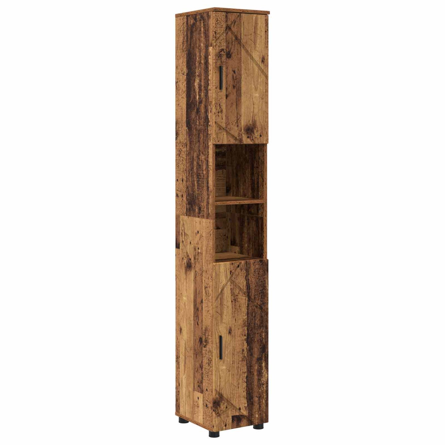 Bathroom Cabinet Old Wood 30 x 35 x 192 cm