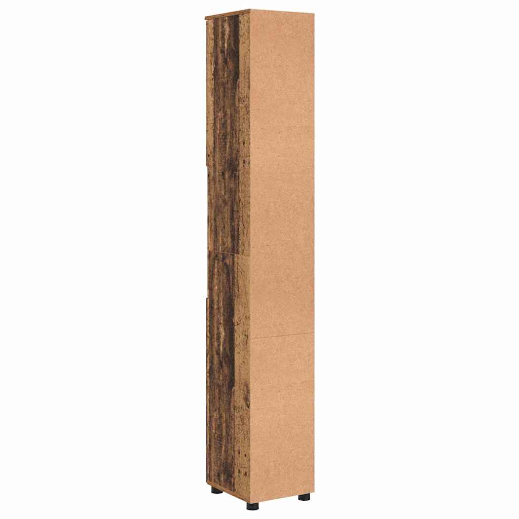 Bathroom Cabinet with Storage Old Wood 30 x 35 x 192 cm