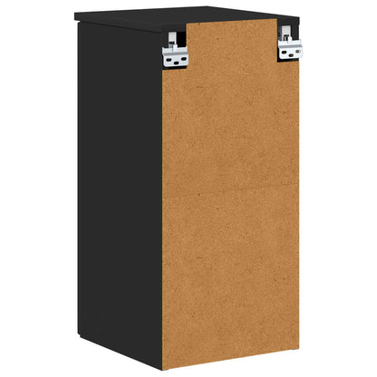 Bathroom Cabinet Wall-mounted with Door Black 30 x 31.5 x 61 cm