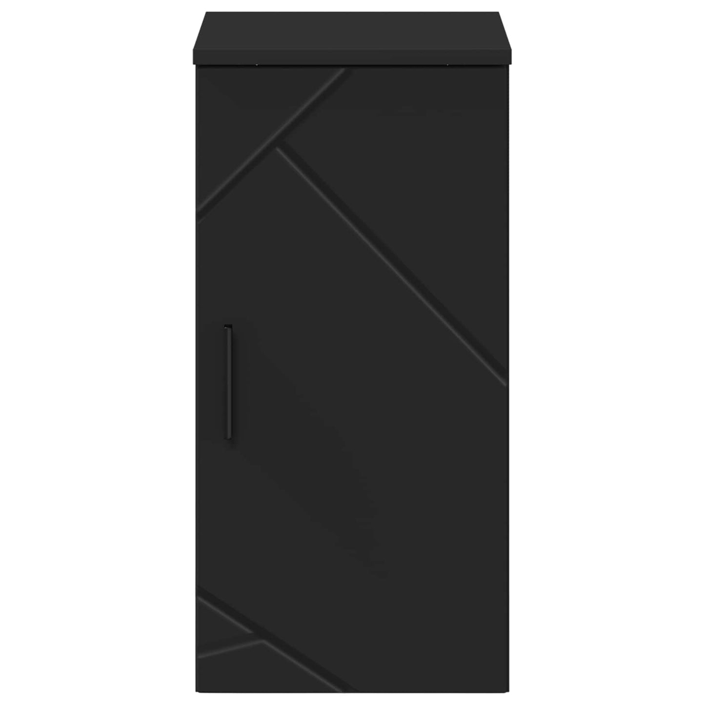 Bathroom Cabinet Wall-mounted with Door Black 30 x 31.5 x 61 cm