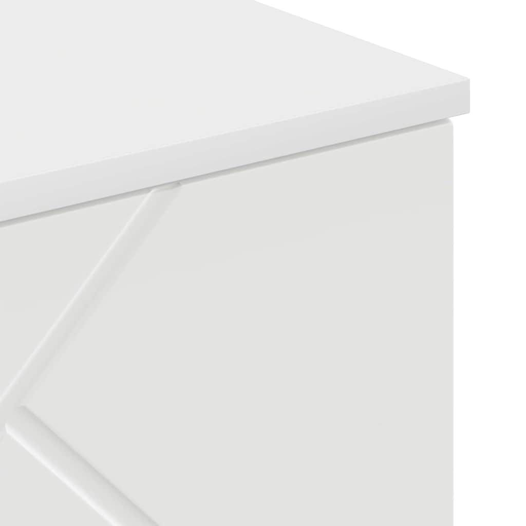 Bathroom Cabinet with Door High Gloss White 30 x 31.5 x 61 cm