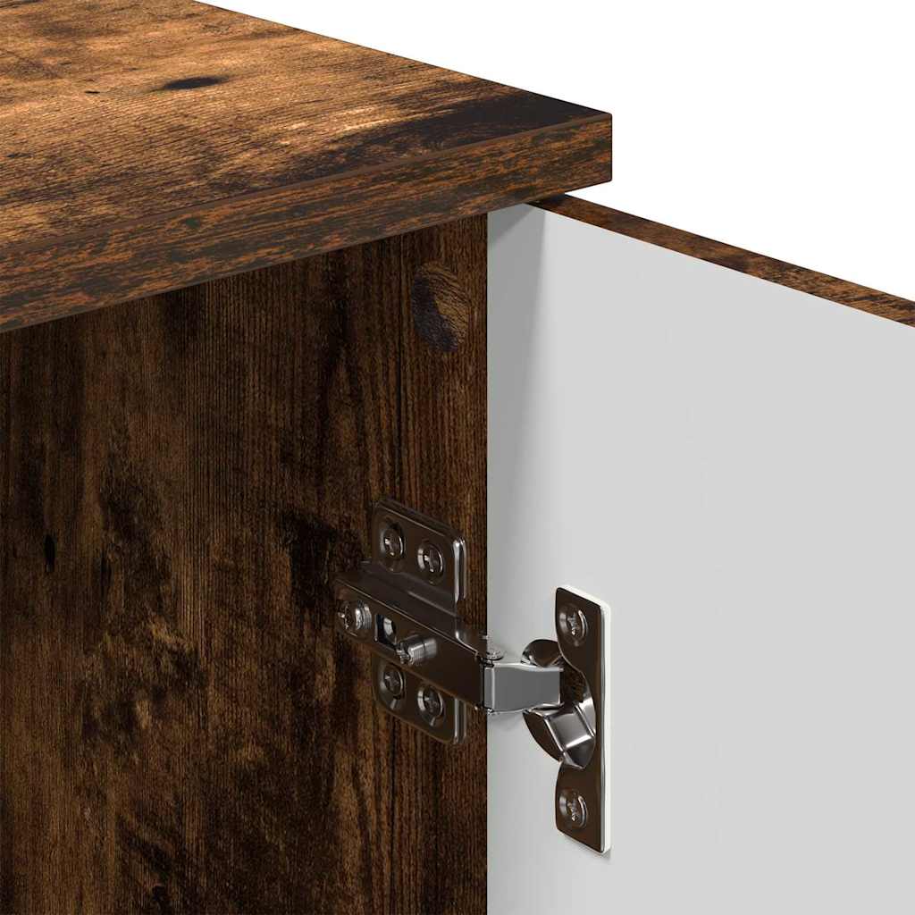 Bathroom Cabinet Wall-mounted Smoked Oak 30 x 31.5 x 61 cm