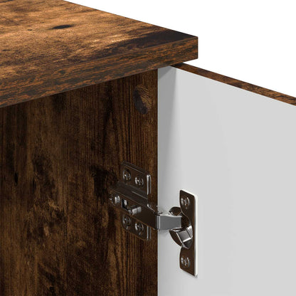 Bathroom Cabinet Wall-mounted Smoked Oak 30 x 31.5 x 61 cm