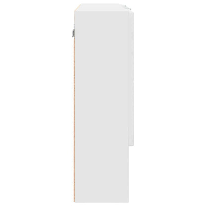 Mirror Cabinet with Door White 80 x 17 x 55 cm Engineered Wood