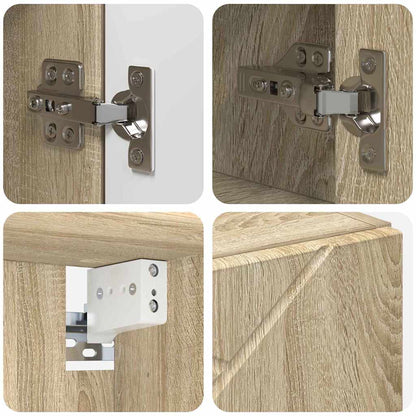 Mirror Cabinet Sonoma Oak 80 x 17 x 55 cm Engineered Wood